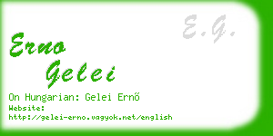 erno gelei business card